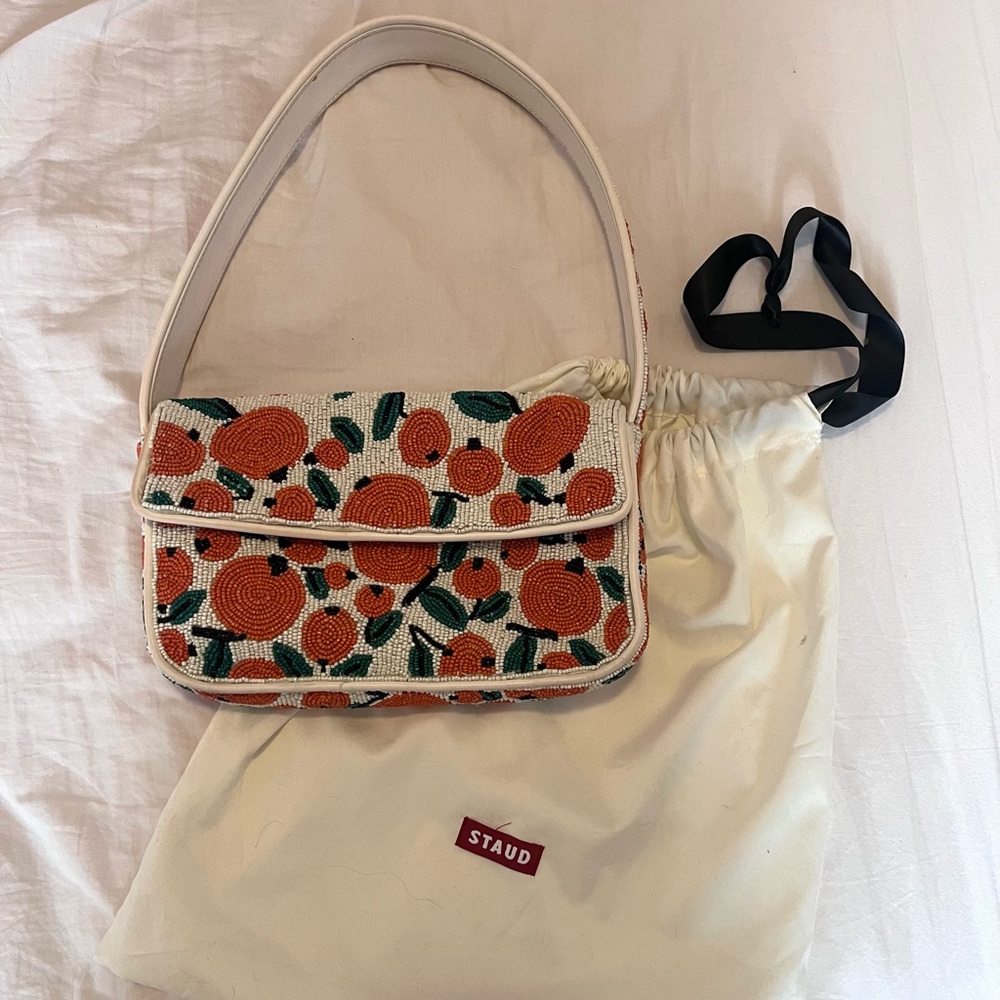 Staud Orange Beaded Women's Bag